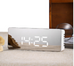 LED Mirror Alarm Clock with Multifunctional Digital Display