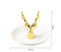 Luxurious Gold Ceramic Jewelry Holder with Hanging Tray
