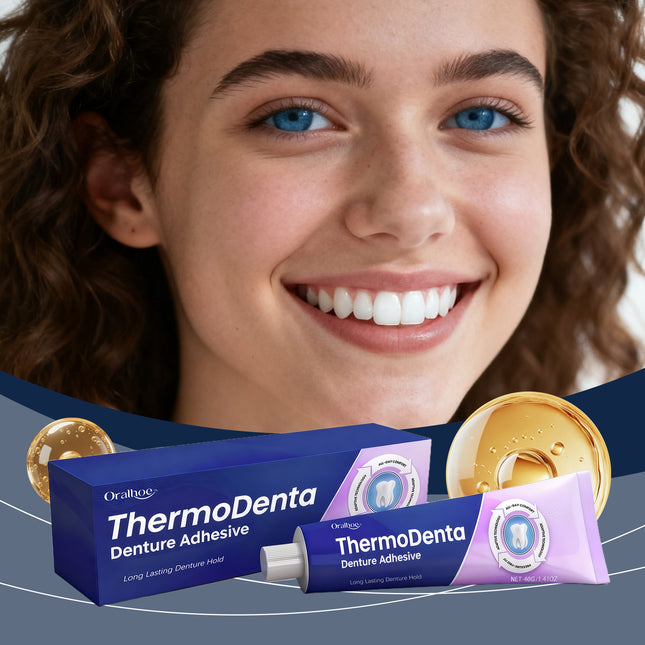 Très Elite Permanent Denture Adhesive - Strong Hold, Waterproof Formul