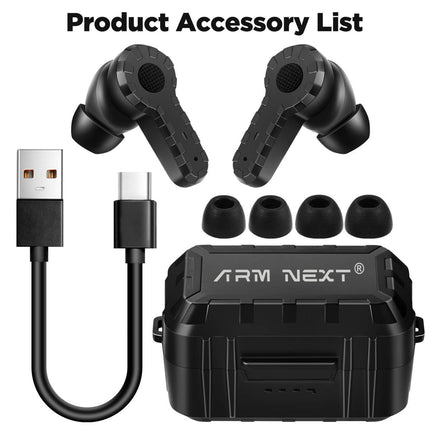 Tactical Rechargeable Electronic Hunting Shooting Earplugs — Wireless, 3 Colours | Très Elite