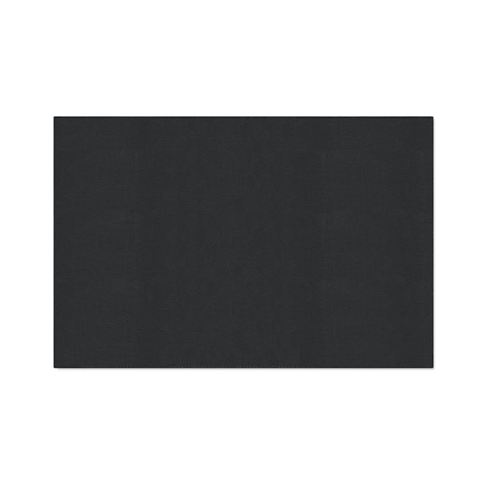 Customizable Black and White Polyester Floor Mat with Non-Slip Backing