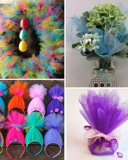 Luxurious Nylon Tulle Mesh Fabric Roll - Ideal for Weddings and Crafts - 6" x 25 Yards