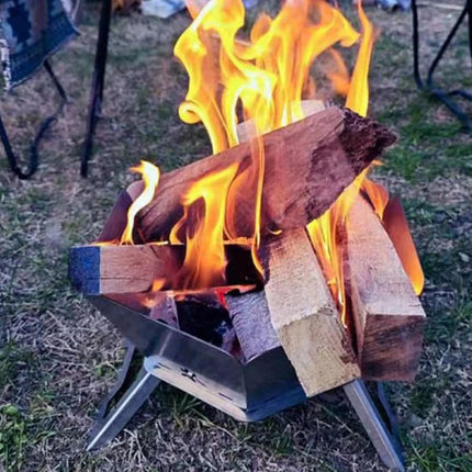 Portable Hexagonal Charcoal Grill And Outdoor Fire Pit For Camping And BBQ