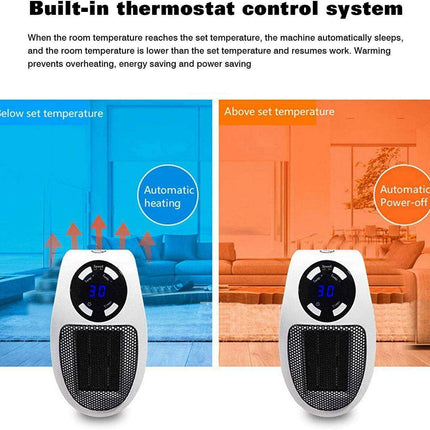 500W Remote-Controlled Ceramic Heater - Perfect for Home and Office Comfort