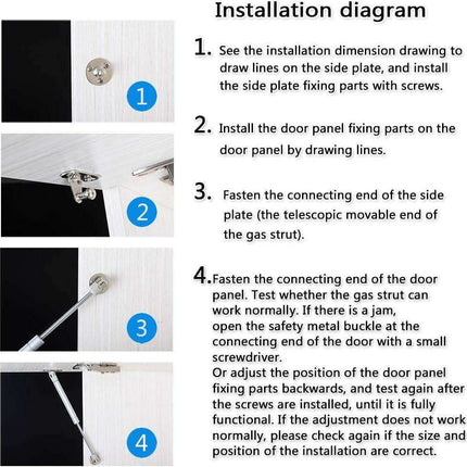 Revolutionary Hydraulic Gas Spring Stay Kit for Smooth Cabinet Door Operation