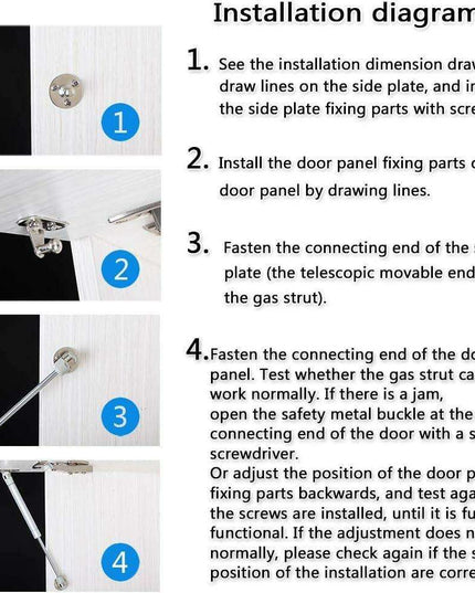 Revolutionary Hydraulic Gas Spring Stay Kit for Smooth Cabinet Door Operation