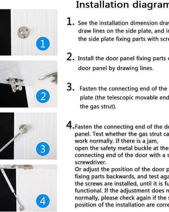 Revolutionary Hydraulic Gas Spring Stay Kit for Smooth Cabinet Door Operation