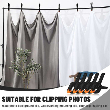 Durable 6-Piece Plastic Spring Clamp Set for Woodworking and DIY Tasks