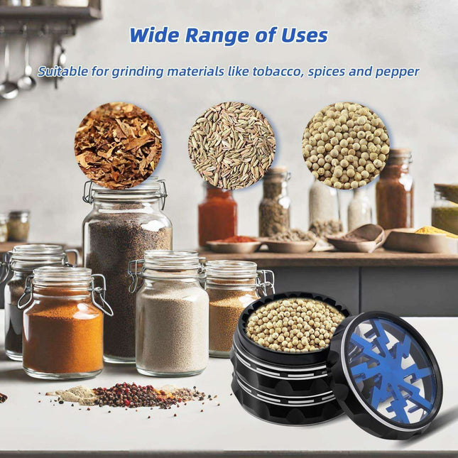 Deluxe Alloy Metal Herb and Spice Grinder for Ultimate Flavor Extraction
