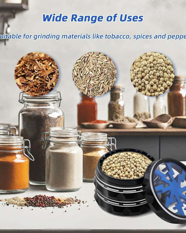 Deluxe Alloy Metal Herb and Spice Grinder for Ultimate Flavor Extraction