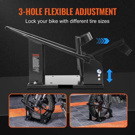 Motorcycle Wheel Chock — 1800 lbs, Heavy-Duty Steel, Adjustable Fit