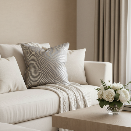 Grey Throw Pillow Sofa Cushion Cover
