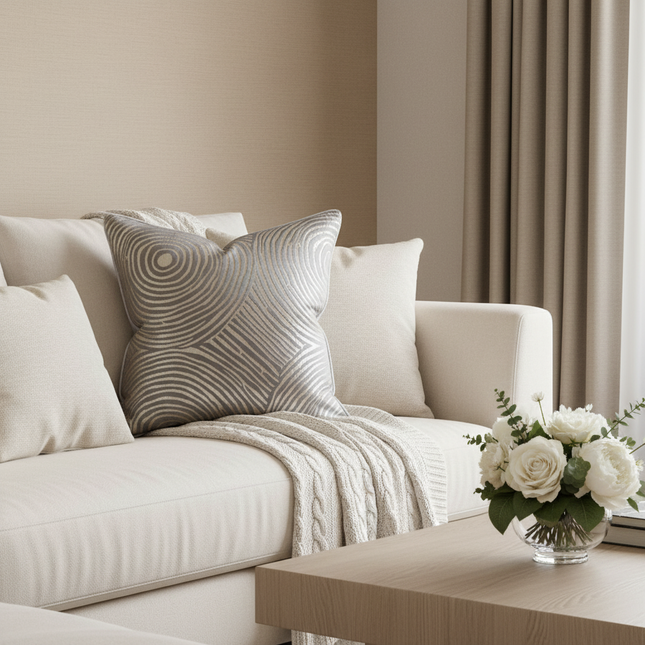 Grey Throw Pillow Sofa Cushion Cover