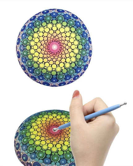 Mandala Artistry Essentials: 18-Piece Premium Dotting Tool Set for Creative Expression