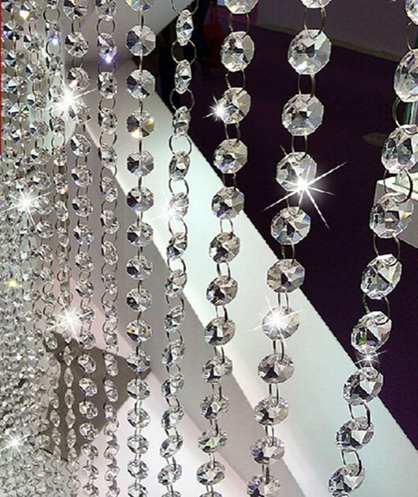 Diamond Radiance Acrylic Bead Curtain Room Divider