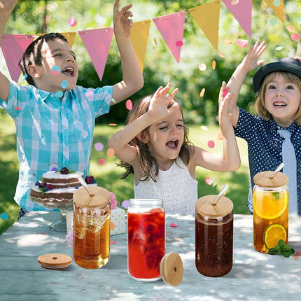 Elegant Can-Shaped Glass Tumbler Set - 4 Premium Cups for Luxurious Beverage Experiences