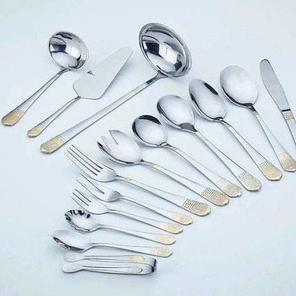 72-Piece Premium Stainless Steel Flatware Set with Chic Wooden Storage Box for Sophisticated Weddings - Très Elite