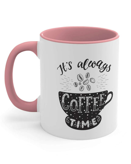Personalized Colorful Ceramic Coffee Mug - 11oz Two-Tone Design