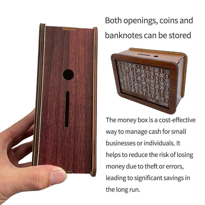 Elegant Wooden House-Shaped Money Box – A Timeless Investment in Joyful Savings