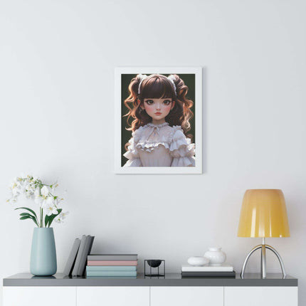 Eco-Friendly 3D Girl Wall Art with Sustainable Frame: Modern Green Home Decor