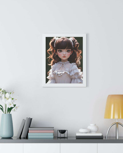 Eco-Friendly 3D Girl Wall Art with Sustainable Frame: Modern Green Home Decor