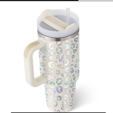 Peekaboo Studio 40 Oz Insulated Tumbler with Handle & Straw, Spill Pro