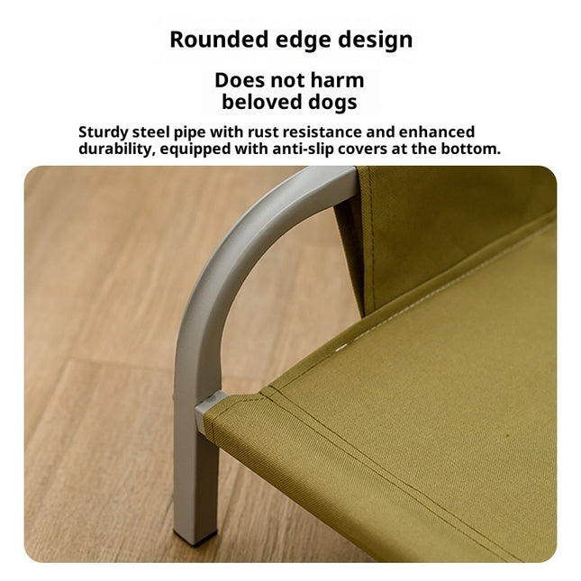 Peekaboo Studio Metal Pet Camp Bed Doghouse with Summer Shade Canopy