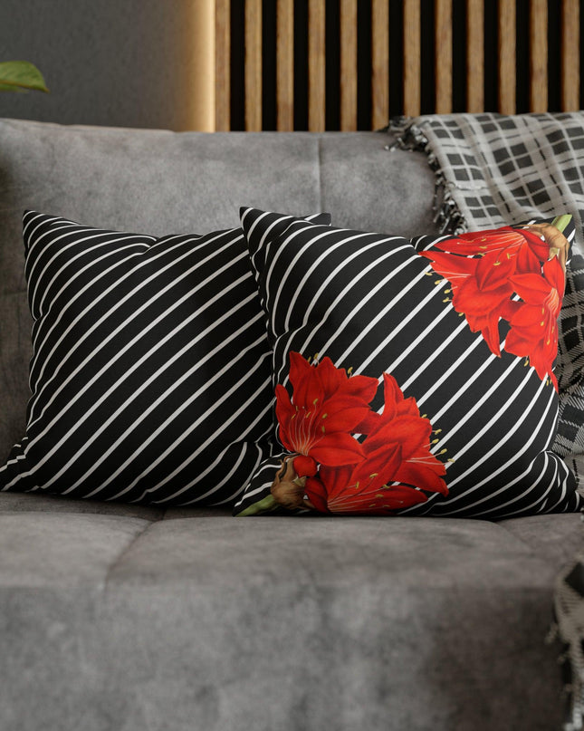 Luxurious Double-Sided Floral Pillow Cover with Zipper Closure