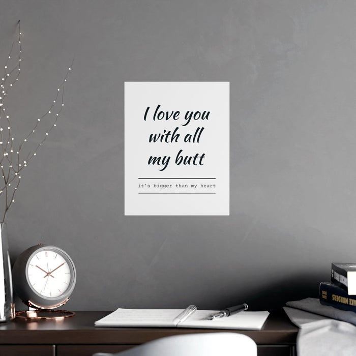 Expressive Love-Filled Matte Posters for Stylish Home Decor