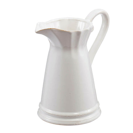 Maisie White Porcelain Pitcher - 8.5x6x9", Elegant Design & Durable