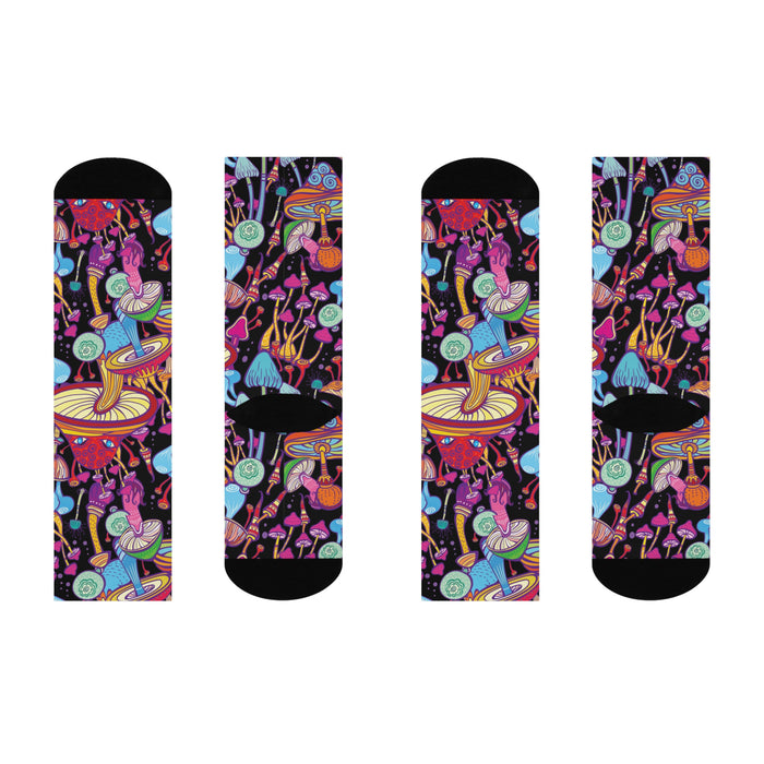 Black Chic Crew Socks - Stylish and Comfortable Choice for All Sizes