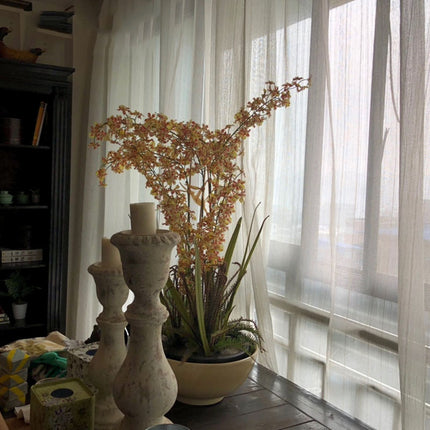 Nordic Linen Curtains Single Panel 1.0m Wide 1.3m High Hemp Polyester Blend