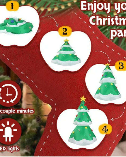 6.9 FT Lighted Christmas Inflatable Decoration, Inflatable Christmas Tree