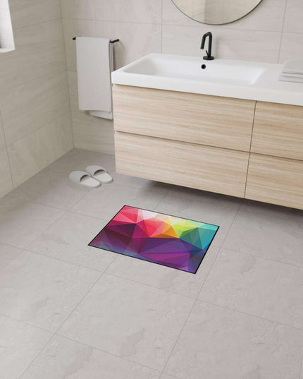Luxurious Geometric Non-Slip Polyester Floor Mat for Professional Environments