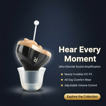 CIC Invisible Sound Amplifier, Completely-In-Canal, Left / Right / Pair | Très Elite