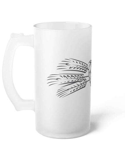 Exquisite Frosted Glass Beer Mug - 16oz Premium Stein for the Discerning Connoisseur