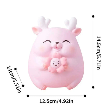Adorable Cartoon Cow Coin Bank - Cute Vinyl Money Box for Kids - Fun Savings Jar