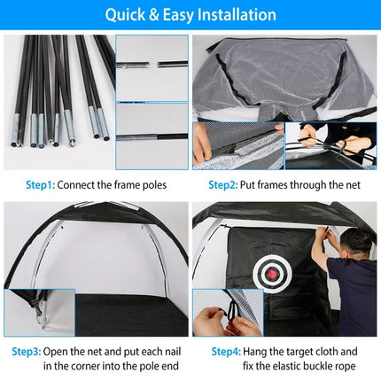 Peekaboo Studio Golf Net with Target Mat - 78.7"x39.4" for Training