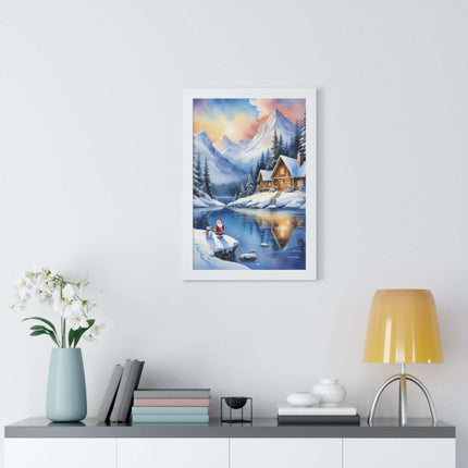 Sustainable Elegance: Eco-Friendly Fantasy Christmas Vertical Wall Art