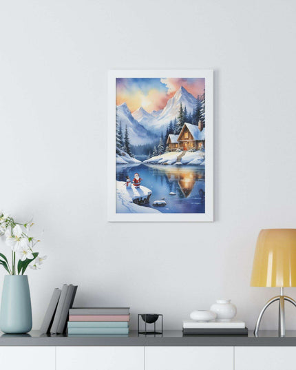 Sustainable Elegance: Eco-Friendly Fantasy Christmas Vertical Wall Art