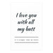 Expressive Love-Filled Matte Posters for Stylish Home Decor