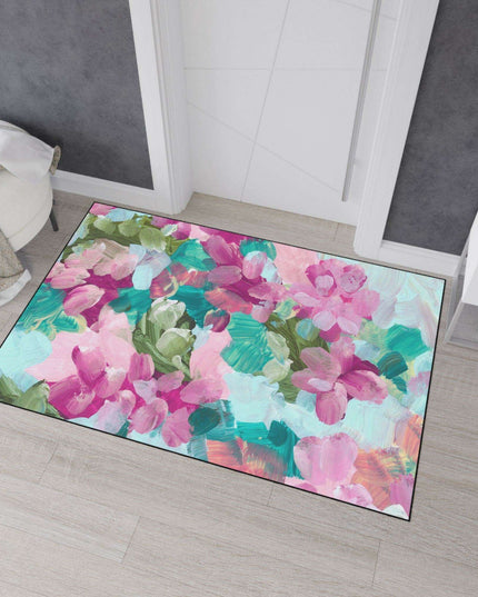 Elegant Floral Non-Slip Area Rug for Modern Home Elegance