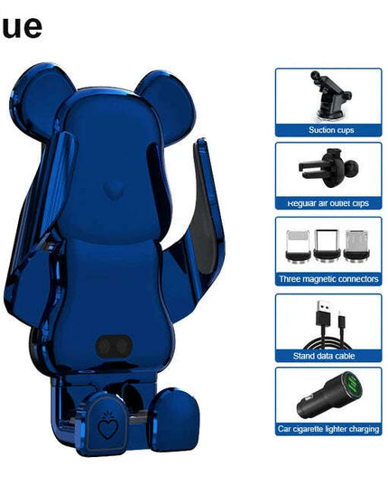 Innovative 15W Wireless Fast Charging Car Phone Mount - Mobile Device Holder for Auto Accessories