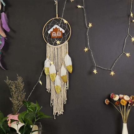 Bamboo Dream Catcher Circle - Modern Holiday Décor for a Chic Home Vibe