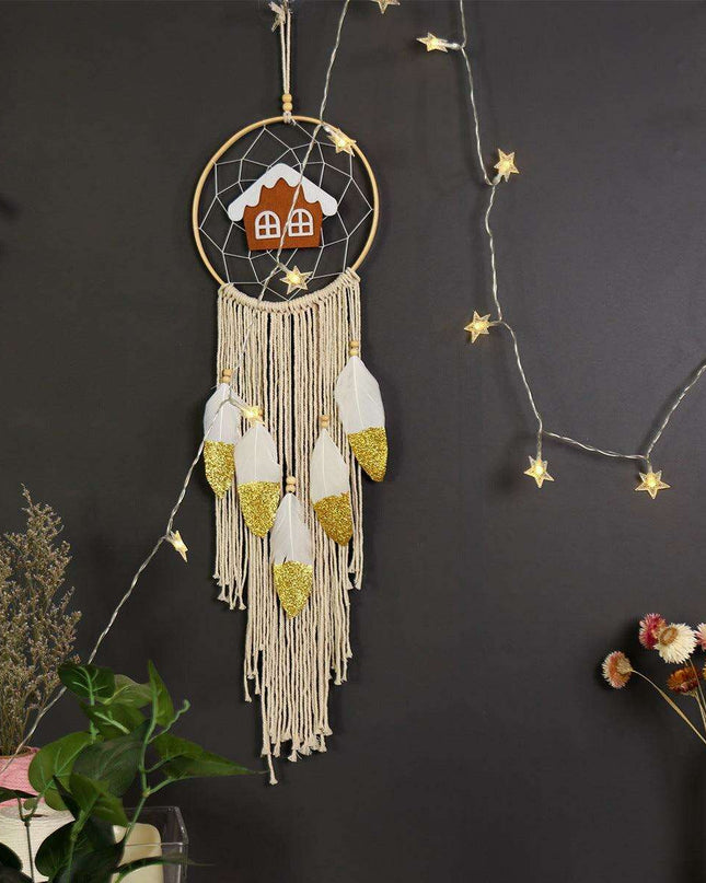 Bamboo Dream Catcher Circle - Modern Holiday Décor for a Chic Home Vibe