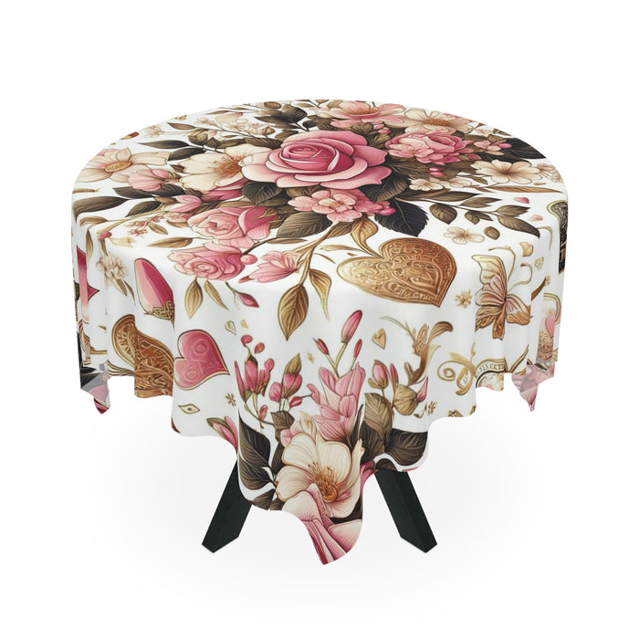 Elegant French Cottage Style Spring Table Cover | Colorful 55.1" x 55.1" Polyester Cloth