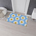 Elegant Blue Daisy Accent Rug with Anti-Slip Backing by Maison d'Elite