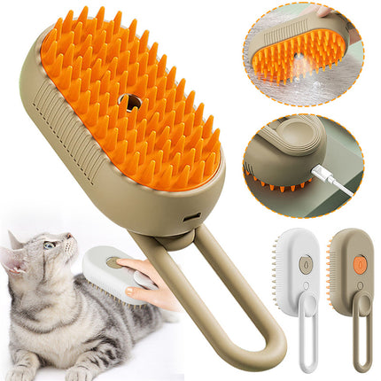 Cat Steam Brush Steamy Dog Brush 3 In 1 Electric Spray Cat Hair Brushe