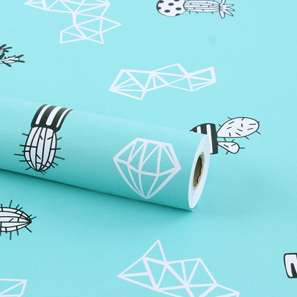 Self Adhesive Wallpaper PVC Cartoon Series Pastoral 45 Banana Stars Moon 10m