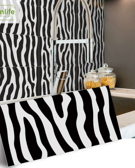 Zebra Chic City Lights Brick Stickers - Stylish Urban Home Decor Upgrade
